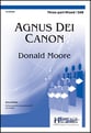 Agnus Dei Canon Three-Part Mixed choral sheet music cover
